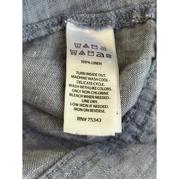 Jones New York 100%Linen Lightweight Jacket Blue Size 2X Costall - Picture 10 of 16